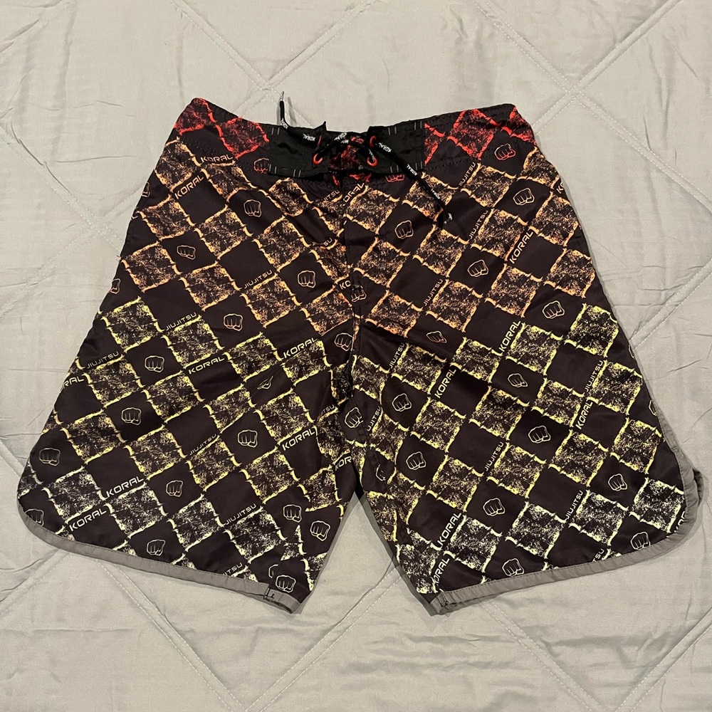 Koral Black and Red jiu jitsu shorts. Perfect for grappling